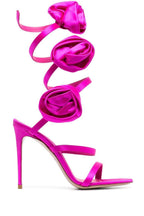Flowering Girl Women Alana Rose Twists Satin Sandals - Pink