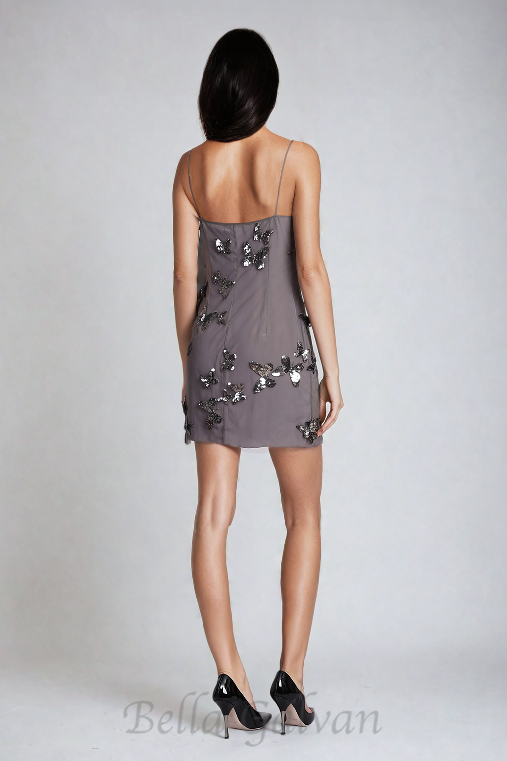 Flowering Girl Women Aldis Butterfly Spaghetti Mini Dress