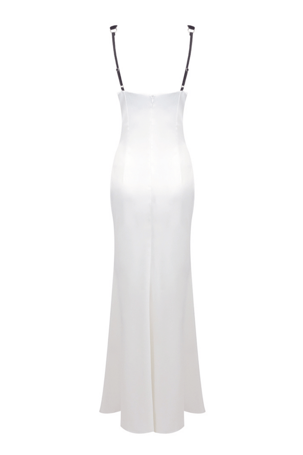 Flowering Girl Women Alfredo Satin Cutout Velvet Maxi Dress - White