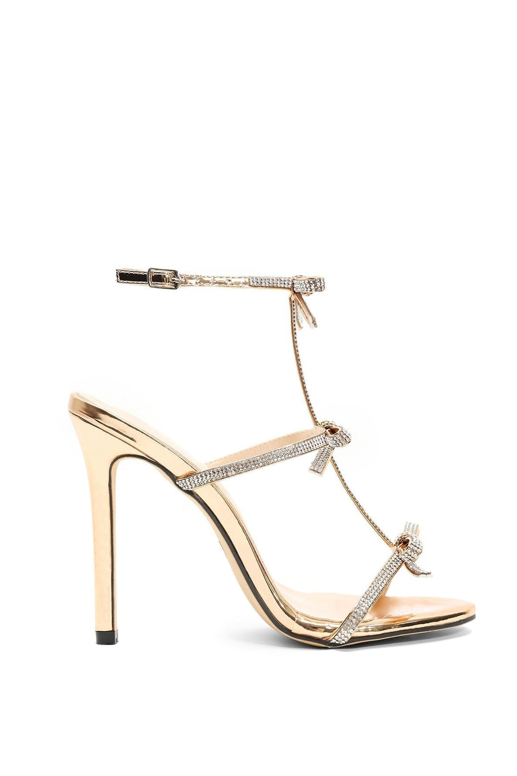Flowering Girl Women Aliaya Diamante Buckle Stiletto Sandals