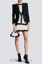 Flowering Girl Women Aliphine Two-tone Mini Bandage Dress