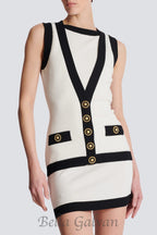Flowering Girl Women Aliphine Two-tone Mini Bandage Dress