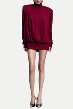 Flowering Girl Women Alestair Backless Ruched Mini Dress - Red