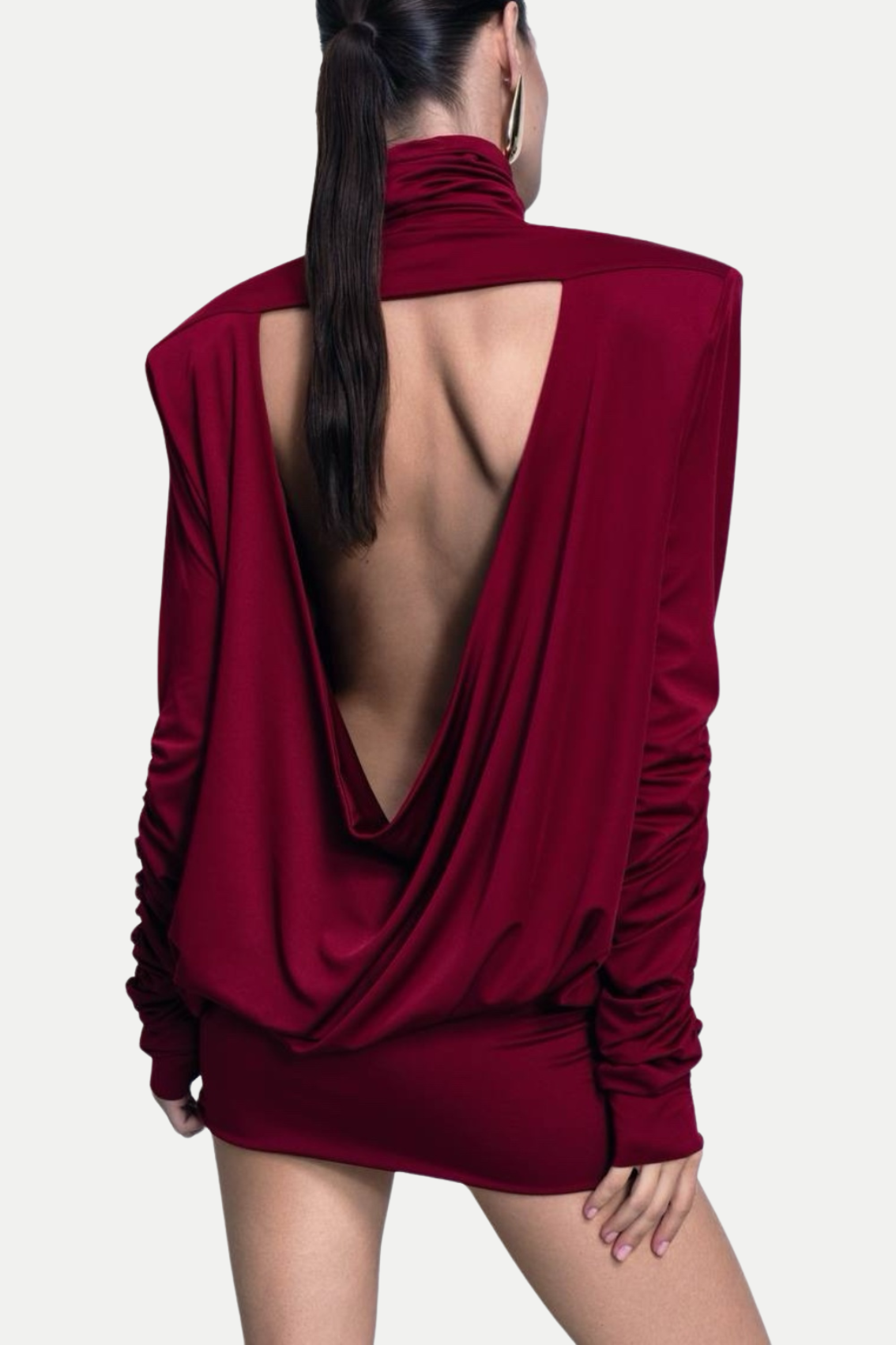 Flowering Girl Women Alestair Backless Ruched Mini Dress - Red