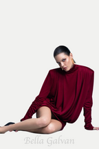 Flowering Girl Women Alestair Backless Ruched Mini Dress in Red