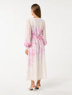 Flowering Girl Women virginia floral Printed Midi Dress in pink