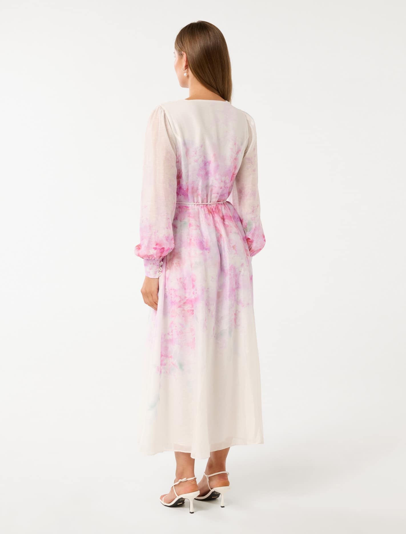 Flowering Girl Women virginia floral Printed Midi Dress in pink