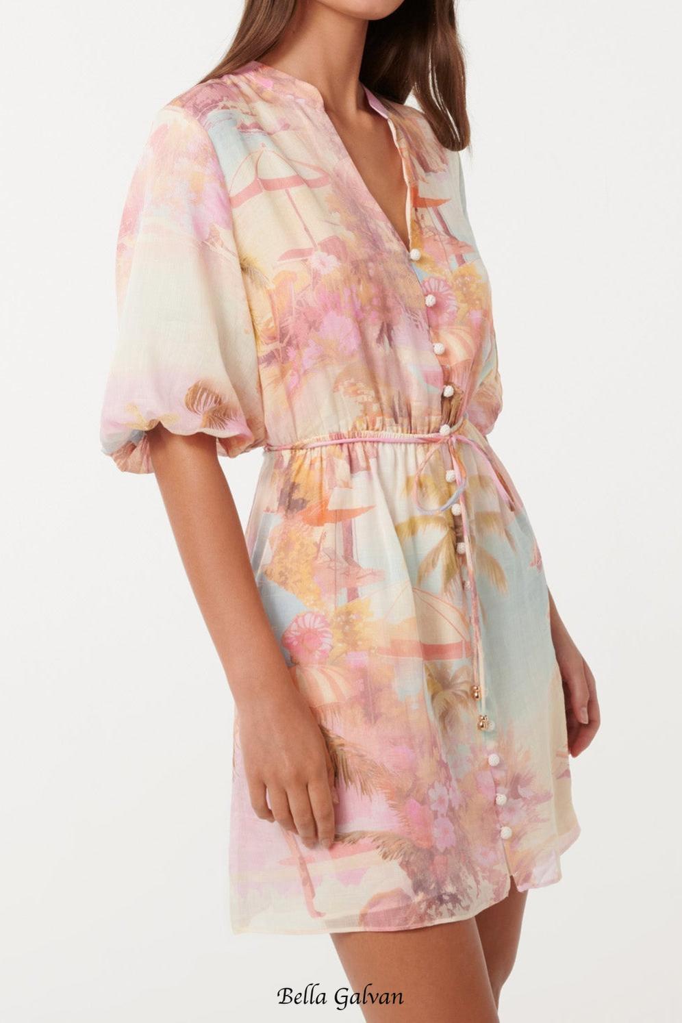 Flowering Girl Women Franny multicolor floral print Mini Dress
