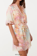 Flowering Girl Women Franny multicolor floral print Mini Dress