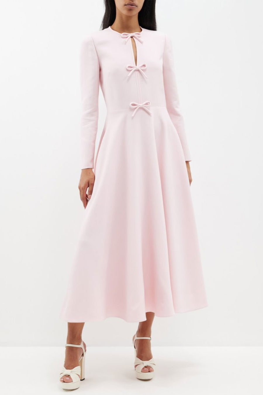 Flowering Girl Women Alvaia Bow Long Sleeve Maxi Dress