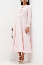 Flowering Girl Women Alvaia Bow Long Sleeve Maxi Dress