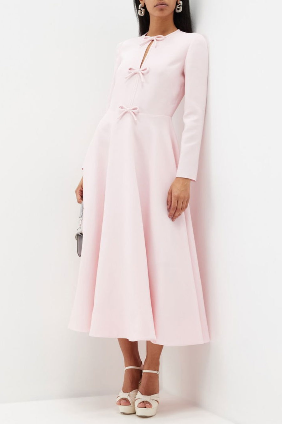 Flowering Girl Women Alvaia Bow Long Sleeve Maxi Dress