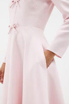 Flowering Girl Women Alvaia Bow Long Sleeve Maxi Dress
