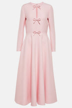 Flowering Girl Women Alvaia Bow Long Sleeve Maxi Dress