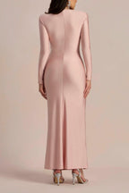 Flowering Girl Women Amanda Long Sleeve Twist Front Maxi Dress