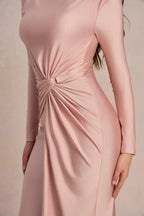 Flowering Girl Women Amanda Long Sleeve Twist Front Maxi Dress