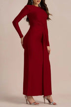Flowering Girl Women Amanda Long Sleeve Twist Front Maxi Dress