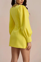 Flowering Girl Women Amelia Crystal-Embellished Lantern Sleeve Mini Dress