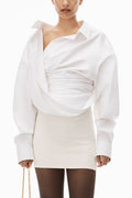 Flowering Girl Women Amira Asymmetric Shirt - White
