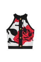 Flowering Girl Women Amiya Rose Jacquard Halter Top
