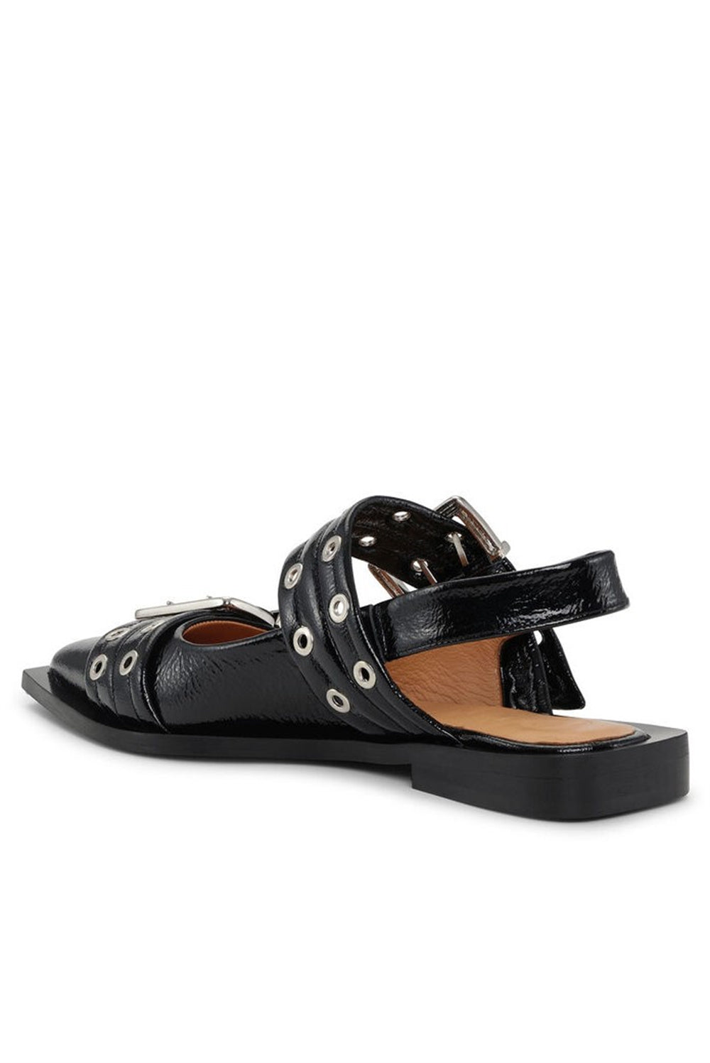 Flowering Girl Women Anabella Buckle Ballerinas - Black