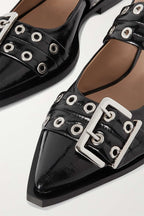 Flowering Girl Women Anabella Buckle Ballerinas - Black