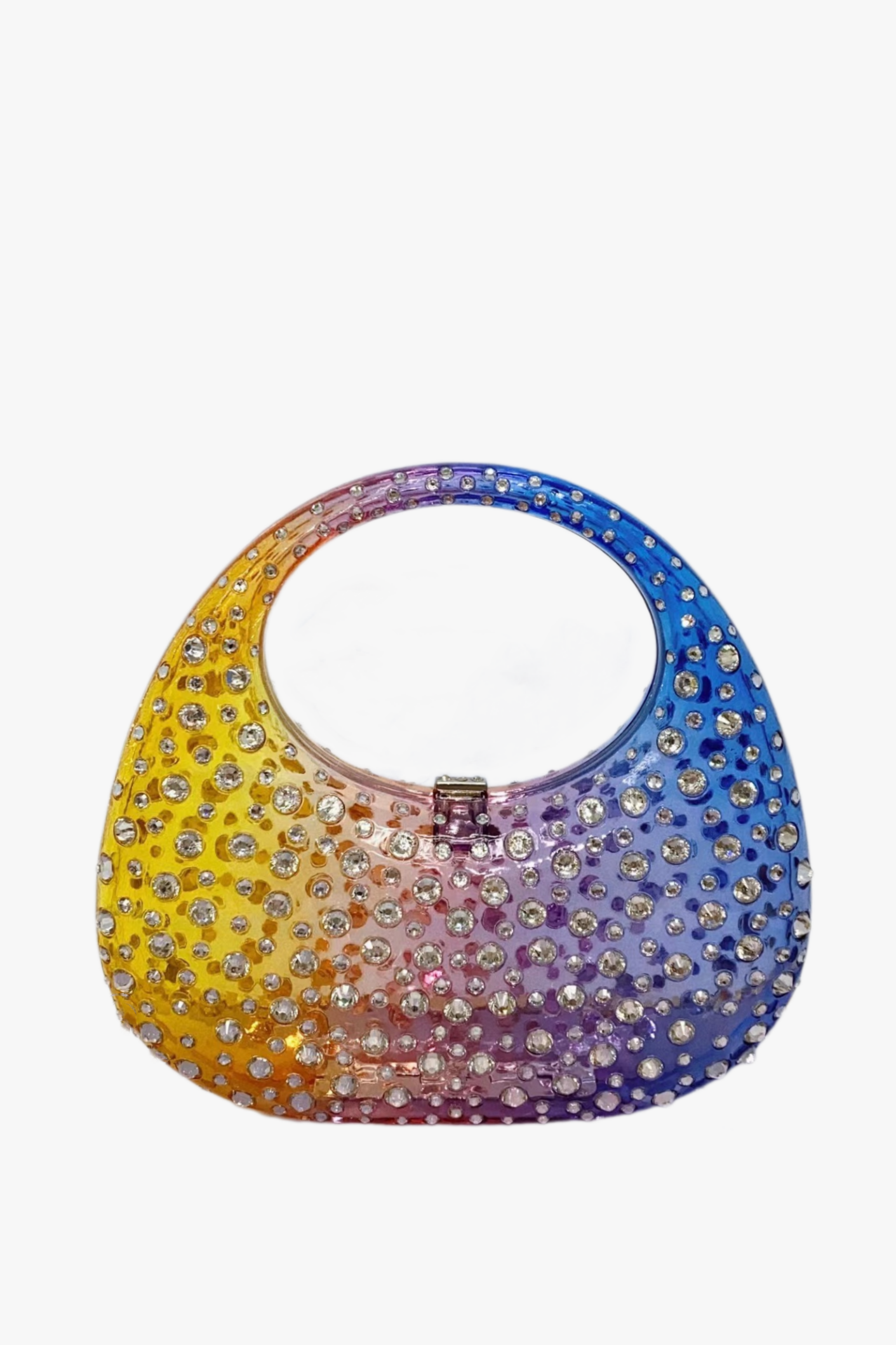Flowering Girl Women Annabel Clear Crystal Embellished Acrylic Clutch