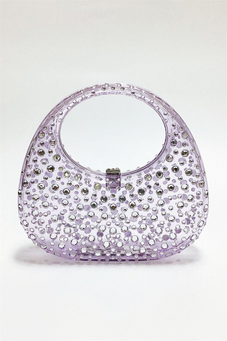 Flowering Girl Women Annabel Clear Crystal Embellished Acrylic Clutch