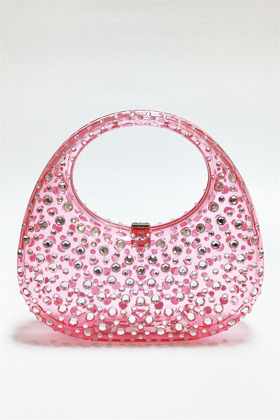 Flowering Girl Women Annabel Clear Crystal Embellished Acrylic Clutch