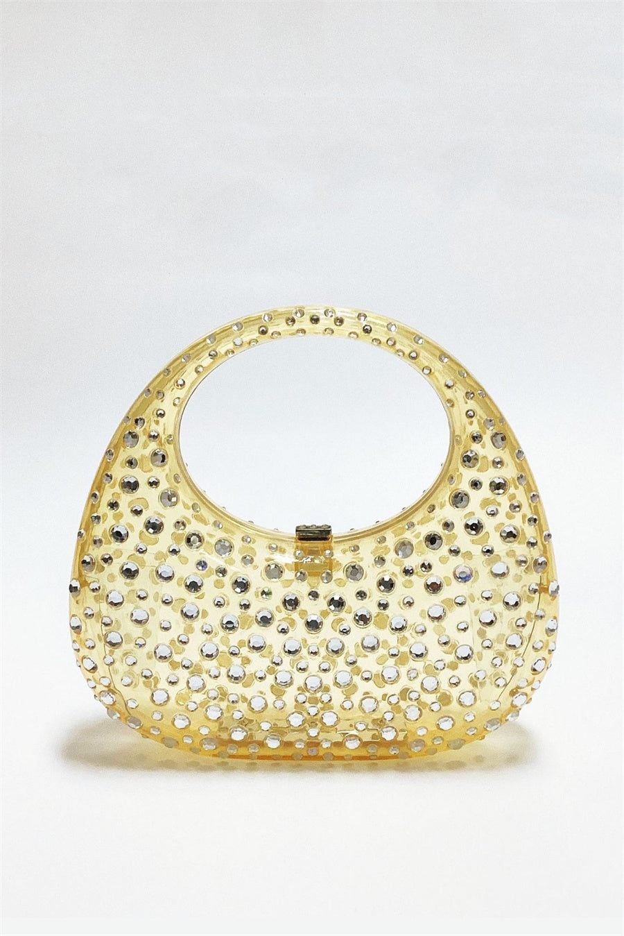 Flowering Girl Women Annabel Clear Crystal Embellished Acrylic Clutch