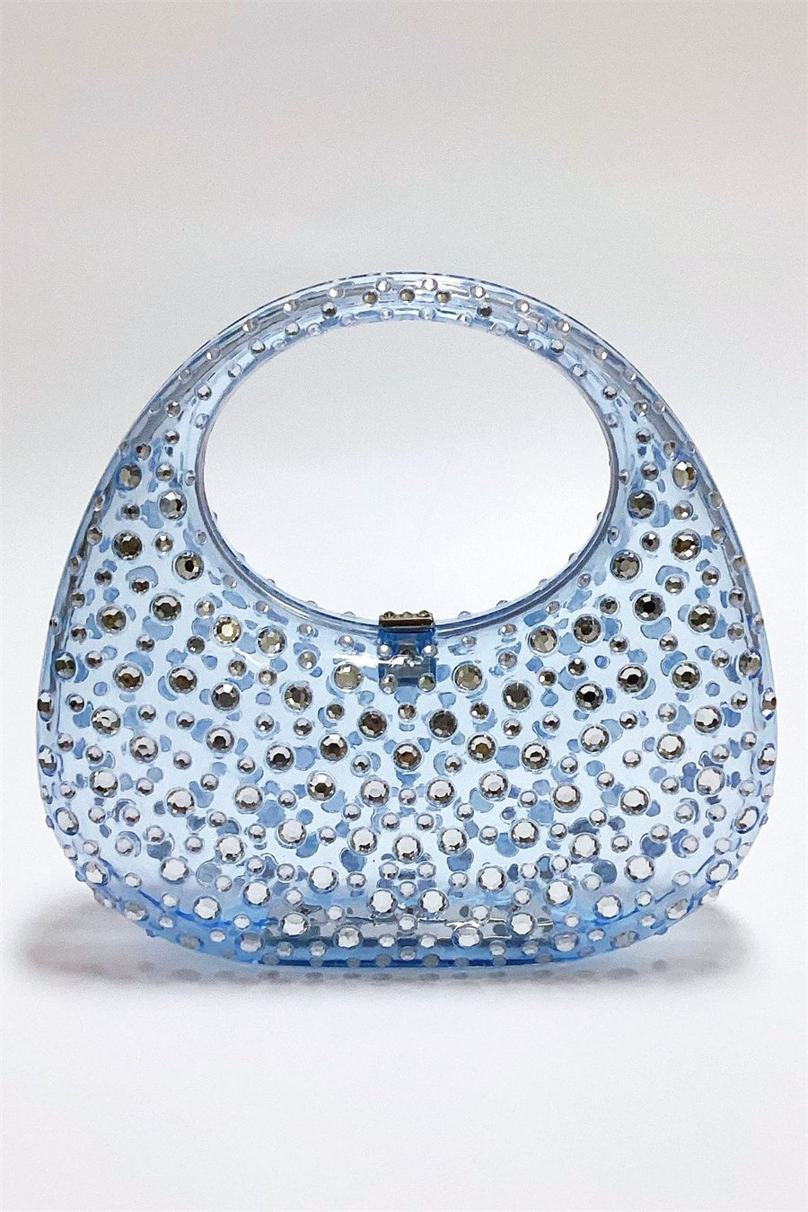 Flowering Girl Women Annabel Clear Crystal Embellished Acrylic Clutch