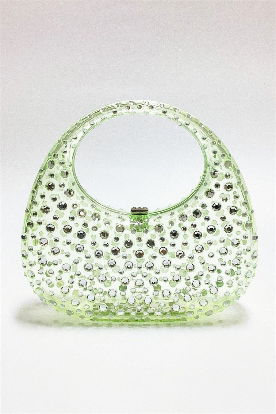 Flowering Girl Women Annabel Clear Crystal Embellished Acrylic Clutch
