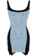 Flowering Girl Women Anne Panelled Denim Mini Dress