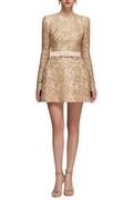 Flowering Girl Women Anslie Lace Belted Mini Dress