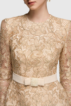 Flowering Girl Women Anslie Lace Belted Mini Dress