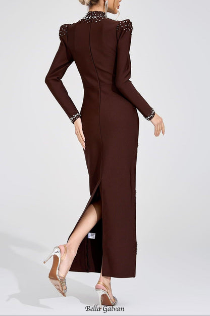 tammy Brown rhinestone embellished Bandage Maxi Dress