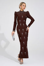 tammy Brown rhinestone embellished Bandage Maxi Dress