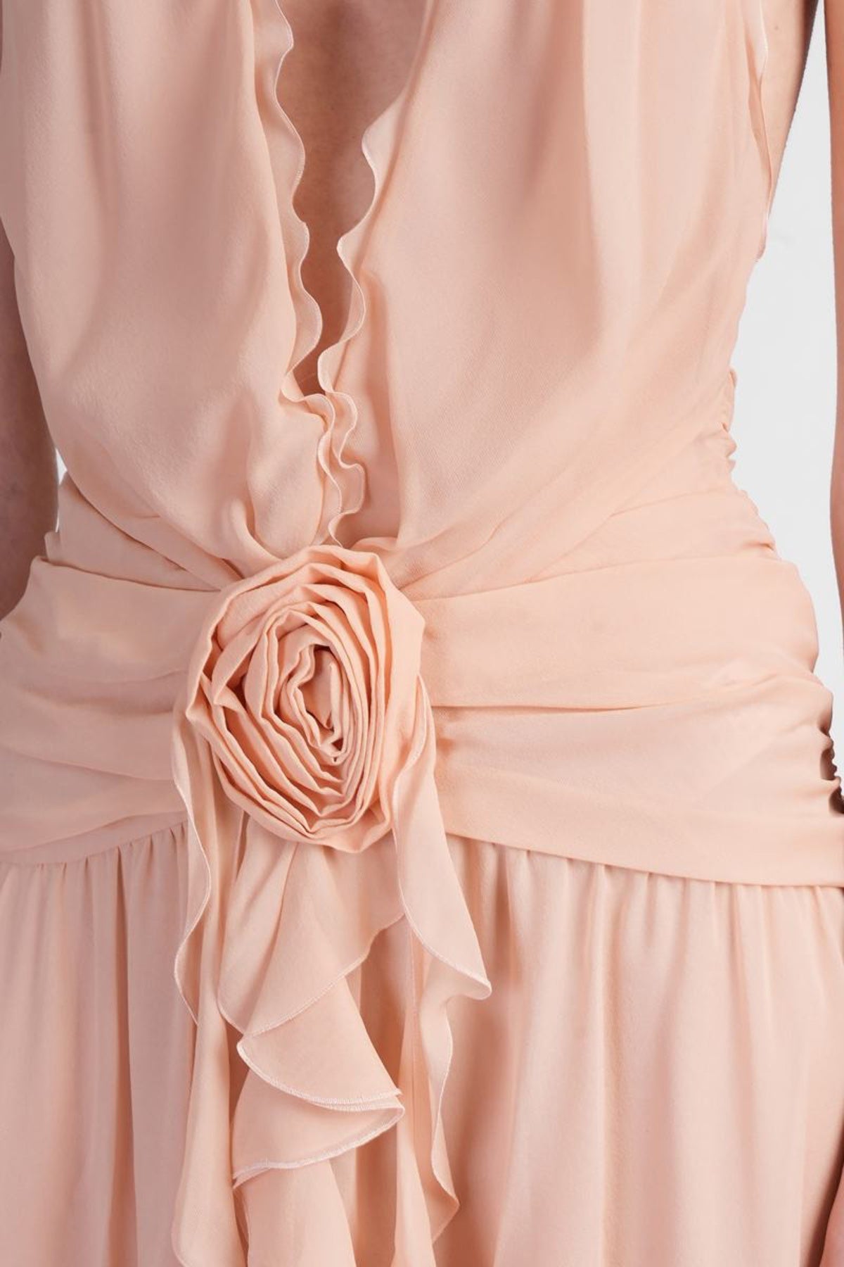 Flowering Girl Women Aonaver Floral Ruffle Halter Maxi Dress in Pink