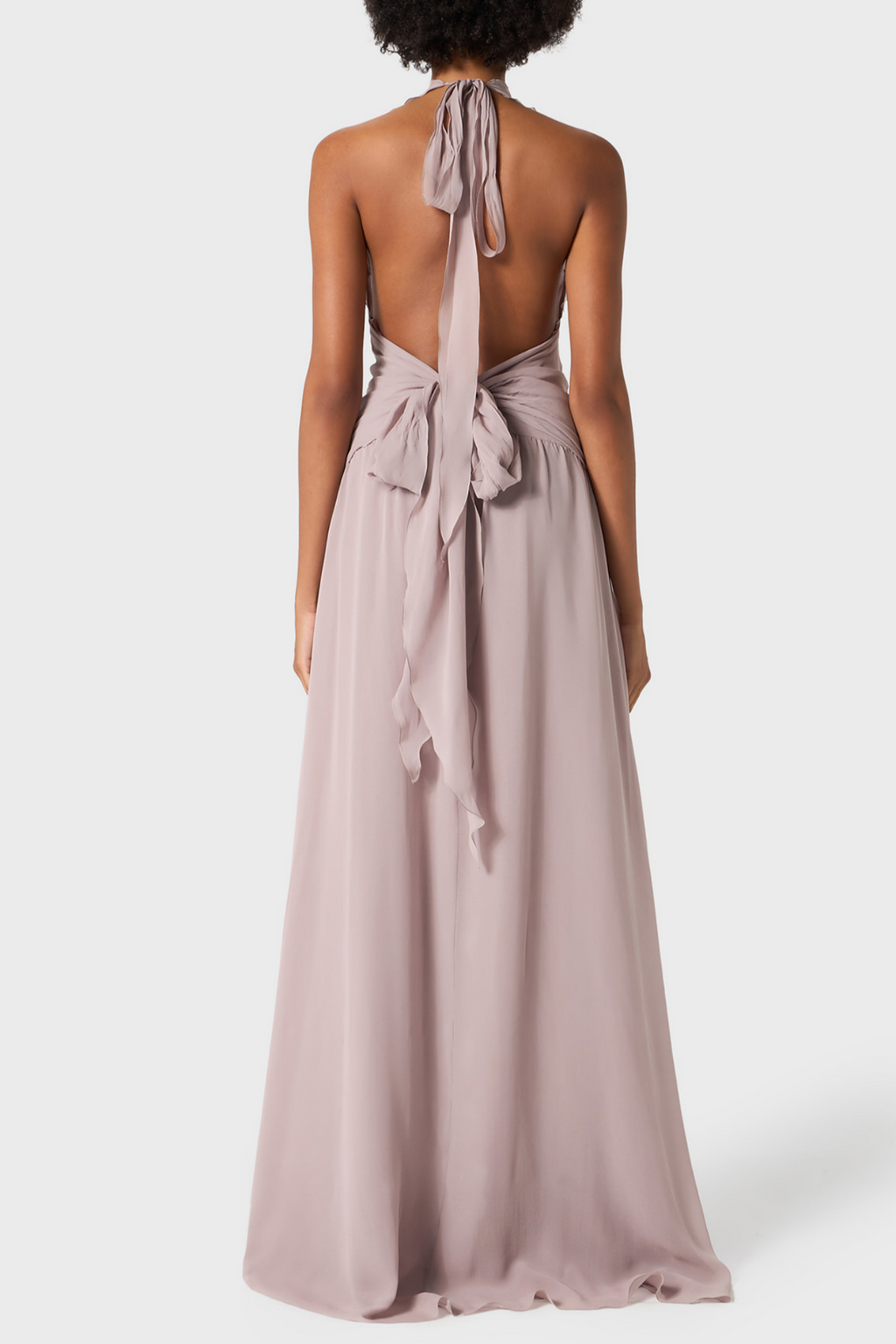 Flowering Girl Women Aonaver Floral Ruffle Halter Maxi Dress - Purple