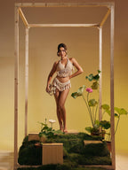 Flowering Girl Women Aquila Knit Fringe Bikini Two Piece Set