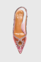 Flowering Girl Women Arabela Rhinestone Embellished Pumps - Pink