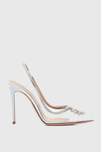 Flowering Girl Women Arabela Rhinestone Embellished Pumps - Silver