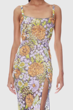 Flowering Girl Women Armida Floral Sequin Slit Maxi Dress