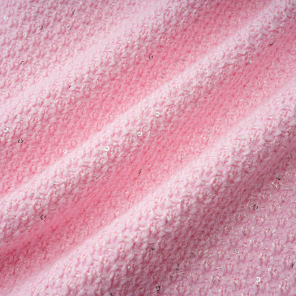 shirley Sequined Knit Cardigan & Skirt Set - pink