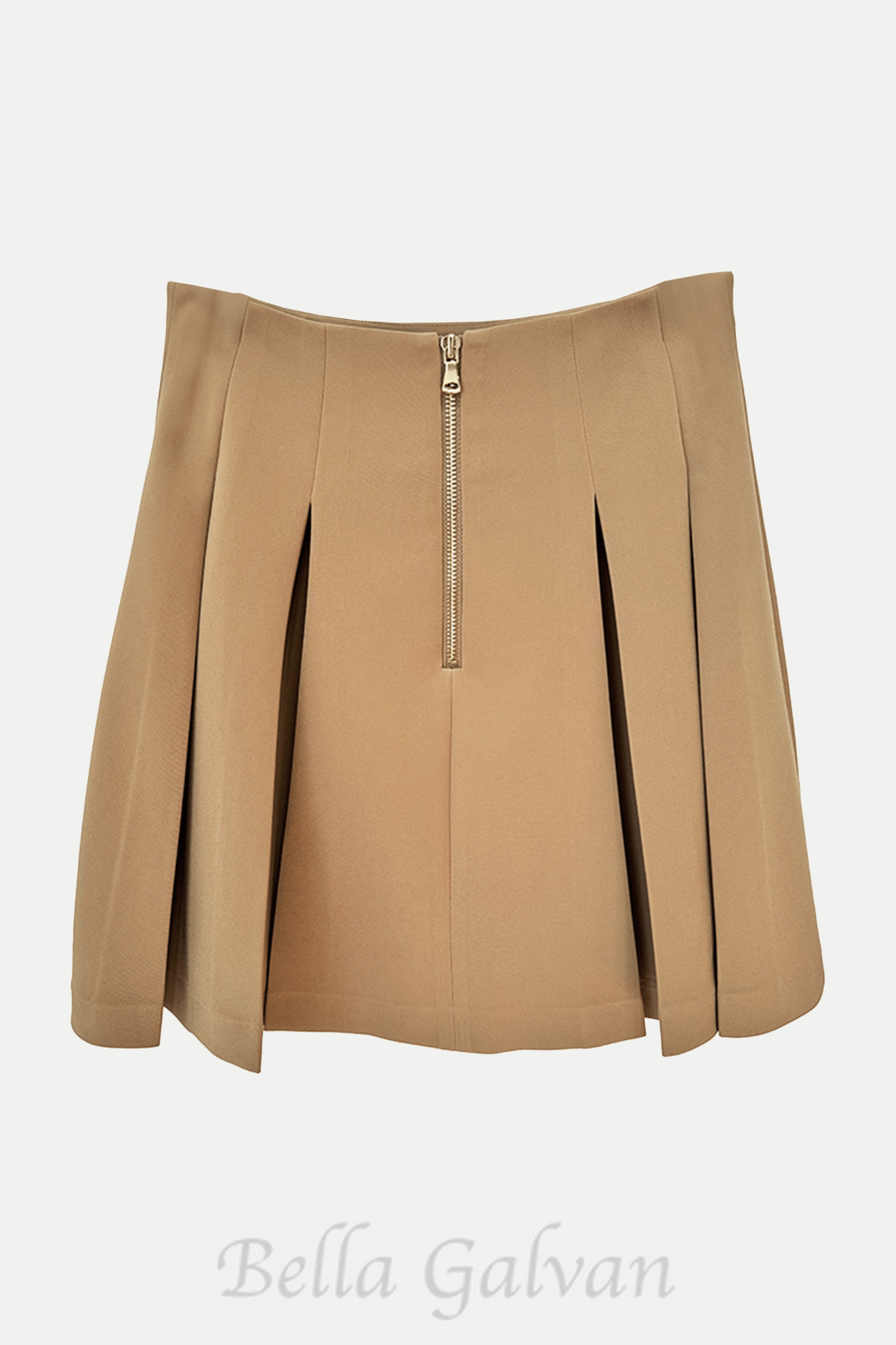 Flowering Girl Women Asina Gold Buttoned Mini Skirt in Khaki