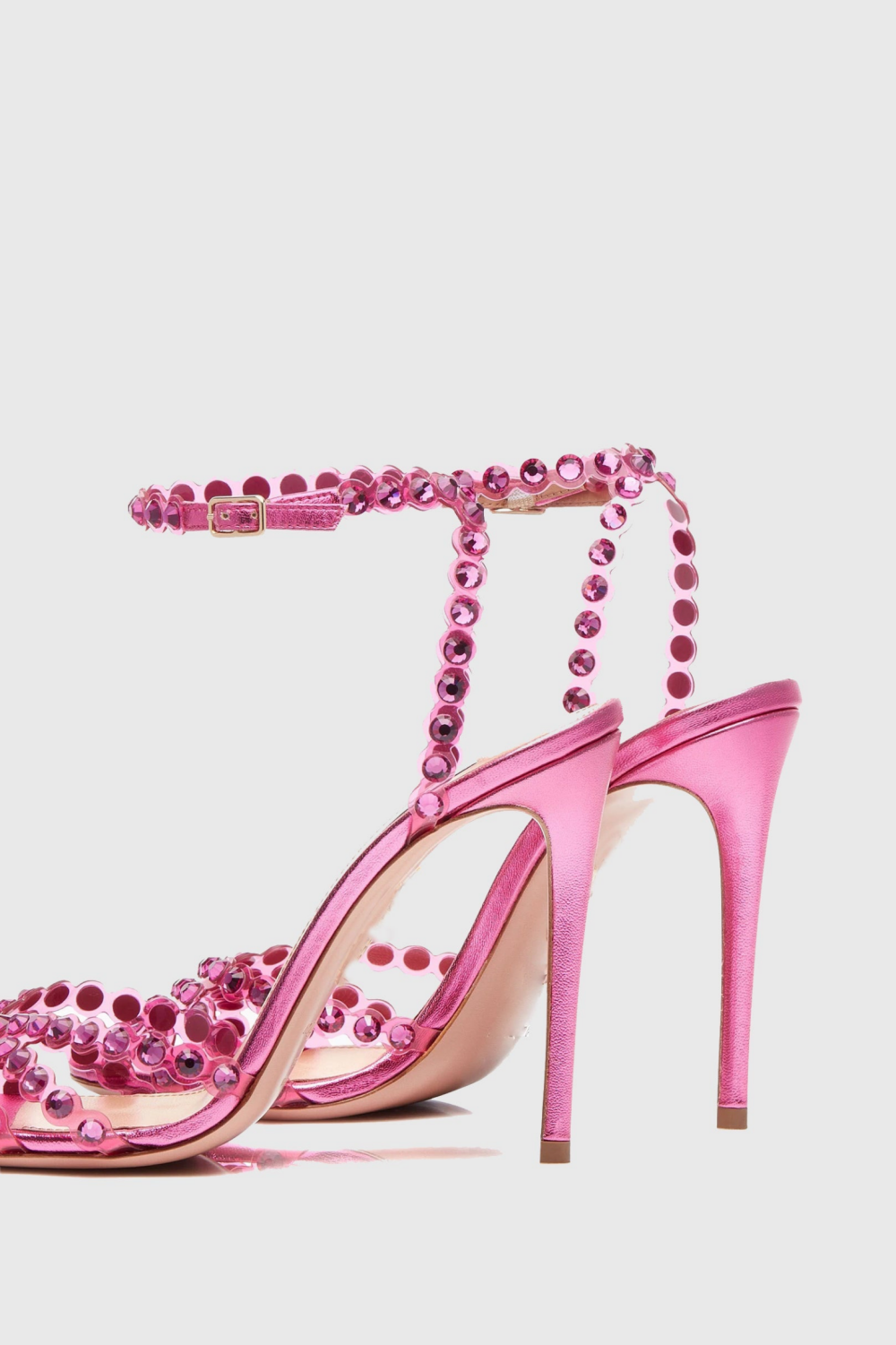 Flowering Girl Women Astasia Rhinestone Embellished Heels - Pink