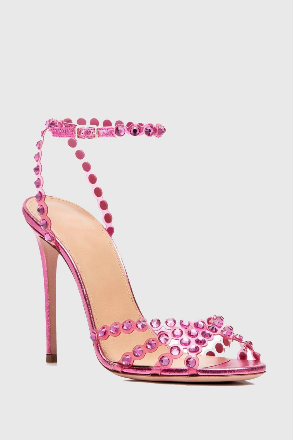 Flowering Girl Women Astasia Rhinestone Embellished Heels - Pink