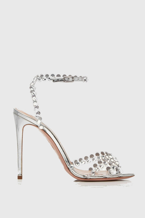 Flowering Girl Women Astasia Rhinestone Embellished Heels - Silver