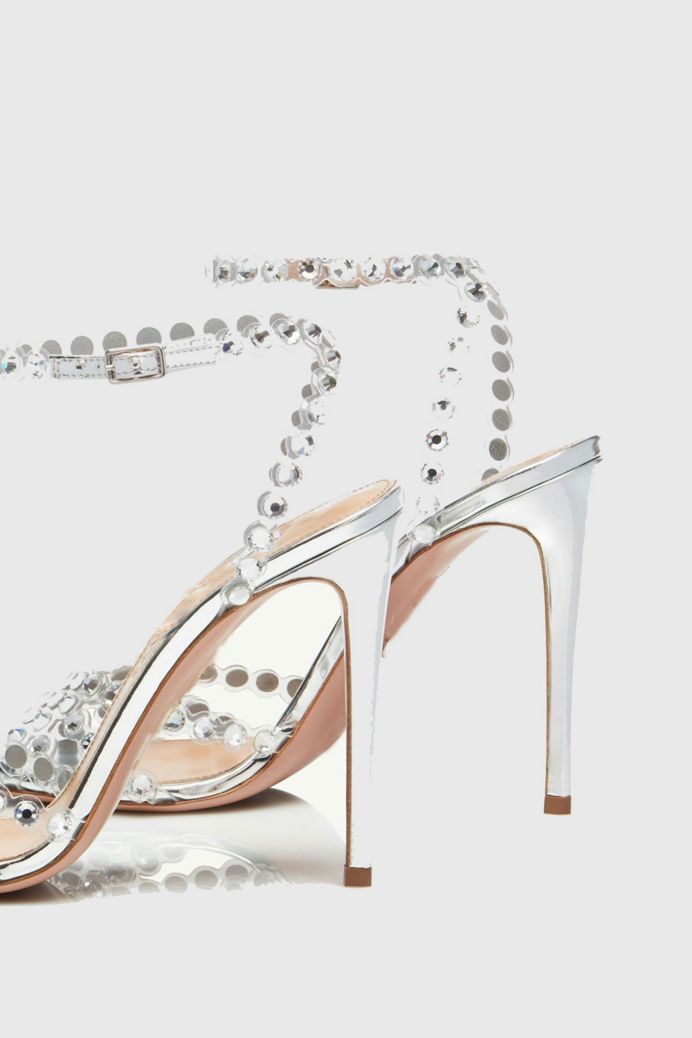 Flowering Girl Women Astasia Rhinestone Embellished Heels - Silver