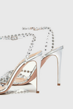 Flowering Girl Women Astasia Rhinestone Embellished Heels - Silver